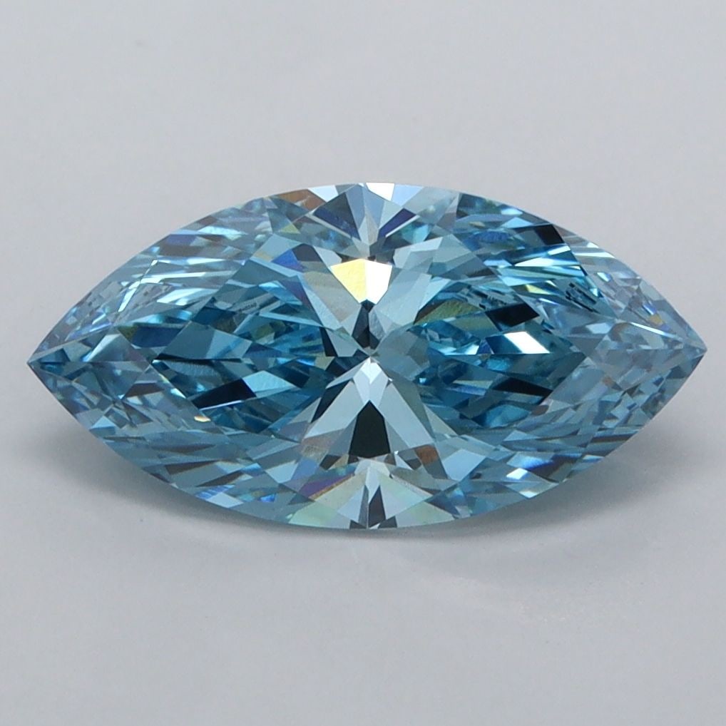 IGI Marquise 2.03ct Fancy Vivid Blue VVS1 - Loose Lab Diamond: IGI Marquise 2.03ct Fancy Vivid Blue VVS1 - Loose Lab Diamond Item Specifics: Source: This Is A Real Diamond Grown In A Lab Not Mined. Carat: 2.03 Cut: - Color: Fancy Vivid Blue Clarity: VVS1 Polish: 