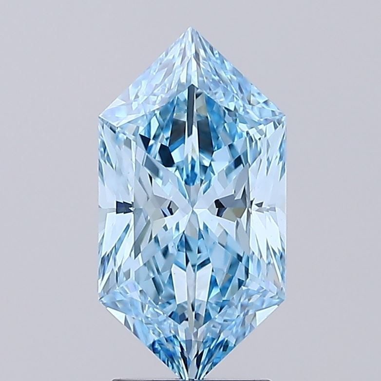 IGI Hexagonal 2.5ct Fancy Vivid Blue VVS2 - Loose Lab Diamond: IGI Hexagonal 2.5ct Fancy Vivid Blue VVS2 - Loose Lab Diamond Item Specifics: Source: This Is A Real Diamond Grown In A Lab Not Mined. Carat: 2.5 Cut: - Color: Fancy Vivid Blue Clarity: VVS2 Polish: E