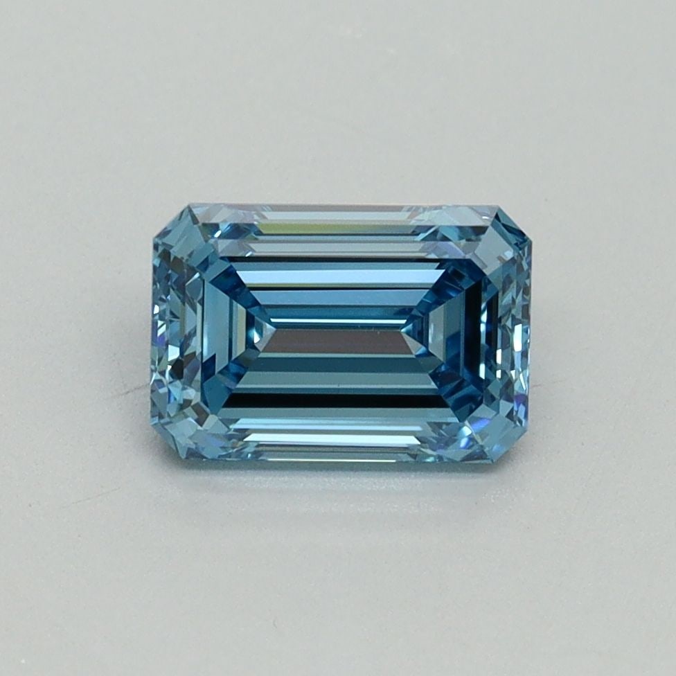 IGI Emerald 1.26ct Fancy Vivid Blue VVS2 - Loose Lab Diamond: IGI Emerald 1.26ct Fancy Vivid Blue VVS2 - Loose Lab Diamond Item Specifics: Source: This Is A Real Diamond Grown In A Lab Not Mined. Carat: 1.26 Cut: - Color: Fancy Vivid Blue Clarity: VVS2 Polish: E