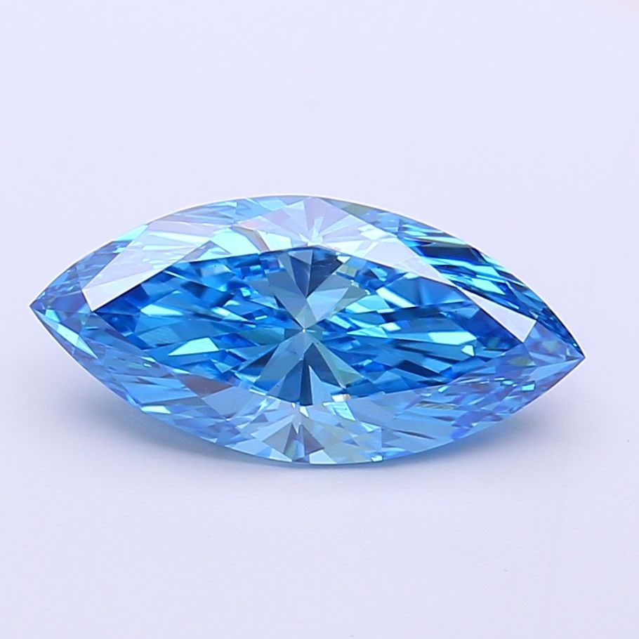 Marquise 2.27ct Fancy Vivid Blue VVS2 - Loose Lab Diamond: Marquise 2.27ct Fancy Vivid Blue VVS2 - Loose Lab Diamond Item Specifics: Source: This Is A Real Diamond Grown In A Lab Not Mined. Carat: 2.27 Cut: - Color: Fancy Vivid Blue Clarity: VVS2 Polish: VG