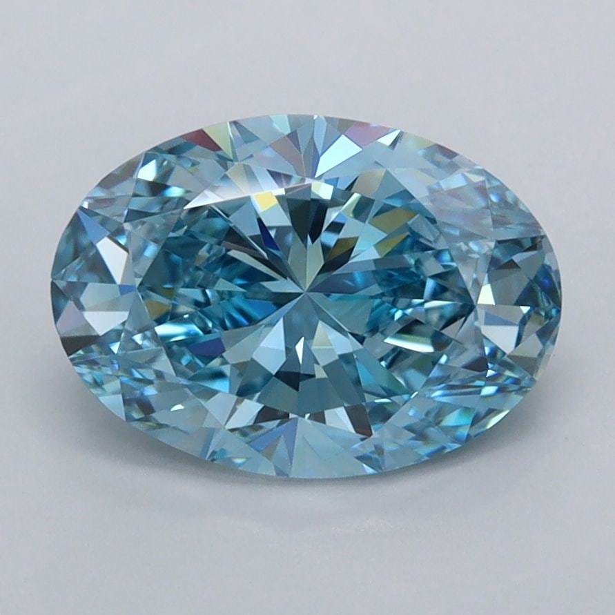 IGI Oval 2.03ct Fancy Vivid Blue VVS1 - Loose Lab Diamond: IGI Oval 2.03ct Fancy Vivid Blue VVS1 - Loose Lab Diamond Item Specifics: Source: This Is A Real Diamond Grown In A Lab Not Mined. Carat: 2.03 Cut: - Color: Fancy Vivid Blue Clarity: VVS1 Polish: EX S