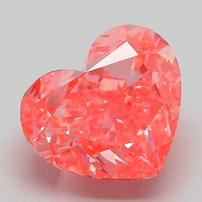 IGI Heart 4.11ct Fancy Vivid Orangey Pink VVS2 - Loose Lab Diamond: IGI Heart 4.11ct Fancy Vivid Orangey Pink VVS2 - Loose Lab Diamond Item Specifics: Source: This Is A Real Diamond Grown In A Lab Not Mined. Carat: 4.11 Cut: - Color: Fancy Vivid Orangey Pink Clarity: 