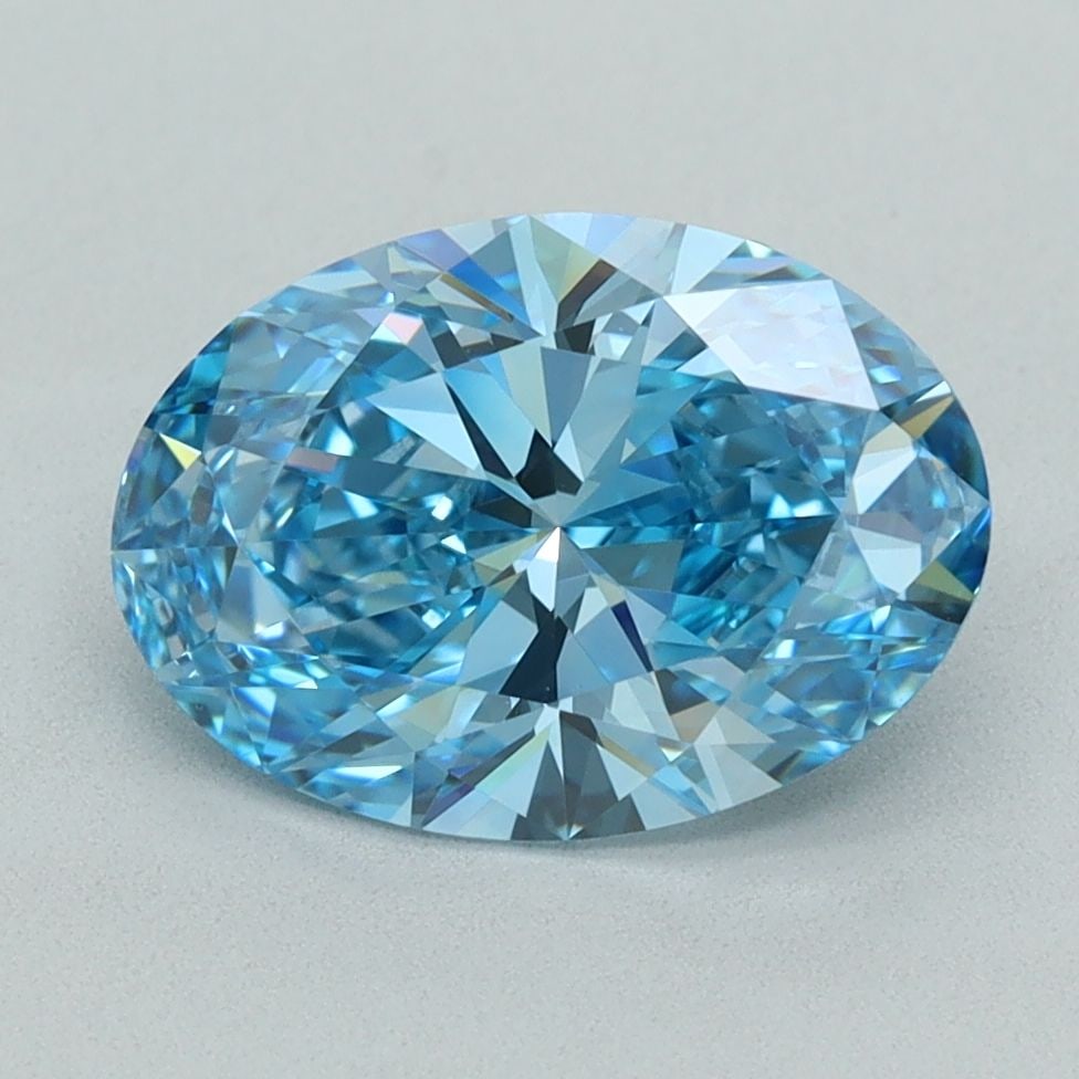 IGI Oval 2.45ct Fancy Vivid Blue VVS1 - Loose Lab Diamond: IGI Oval 2.45ct Fancy Vivid Blue VVS1 - Loose Lab Diamond Item Specifics: Source: This Is A Real Diamond Grown In A Lab Not Mined. Carat: 2.45 Cut: - Color: Fancy Vivid Blue Clarity: VVS1 Polish: EX S