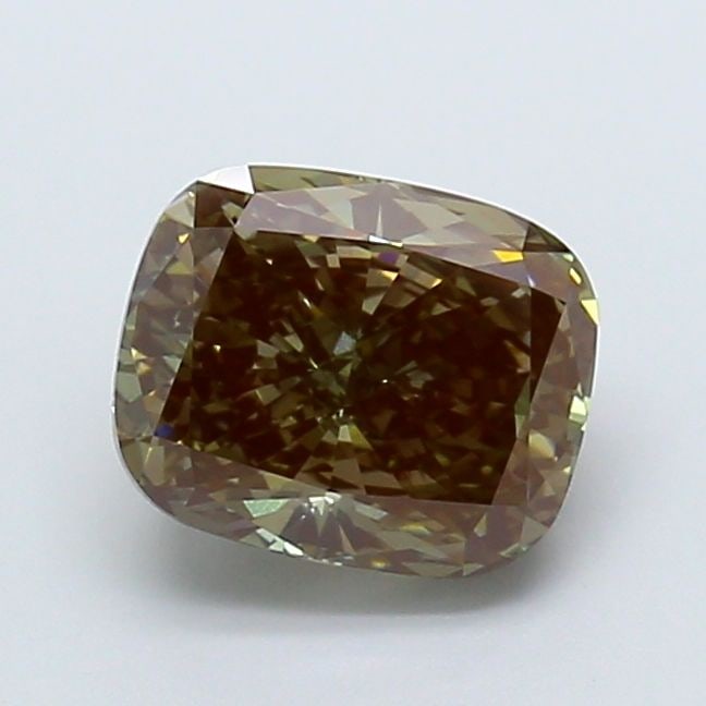 IGI Cushion Modified 2.51ct Fancy Deep Green VVS2 - Loose Lab Diamond (1 of 1)