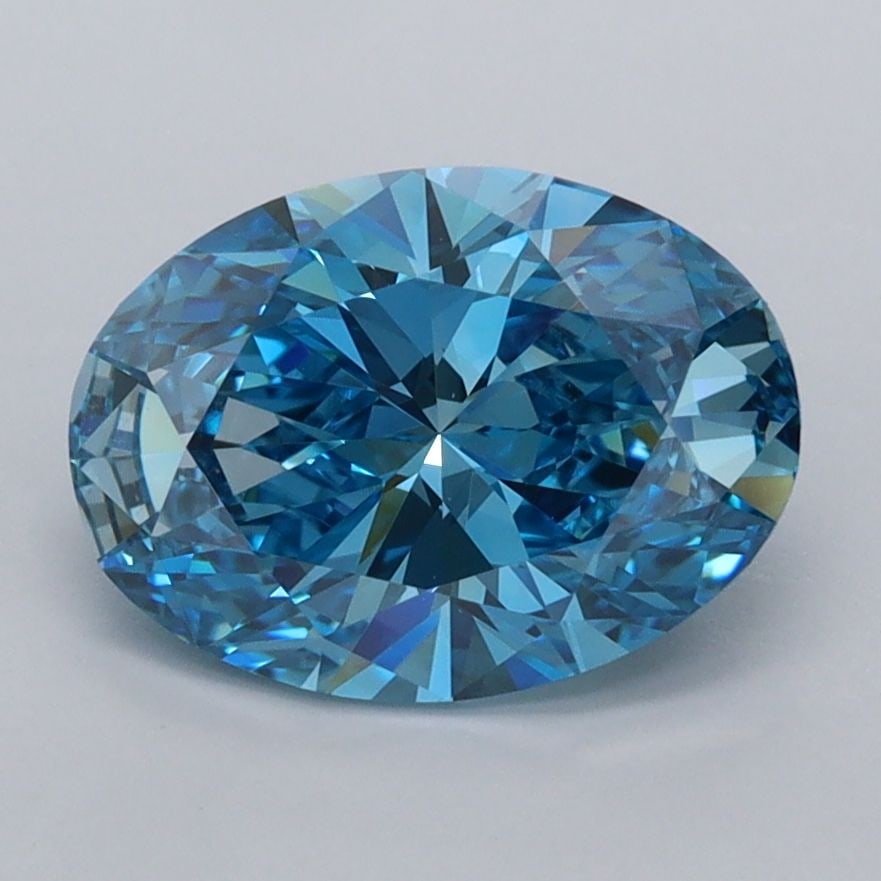 IGI Oval 2.02ct Fancy Vivid Blue VVS1 - Loose Lab Diamond: IGI Oval 2.02ct Fancy Vivid Blue VVS1 - Loose Lab Diamond Item Specifics: Source: This Is A Real Diamond Grown In A Lab Not Mined. Carat: 2.02 Cut: - Color: Fancy Vivid Blue Clarity: VVS1 Polish: EX S
