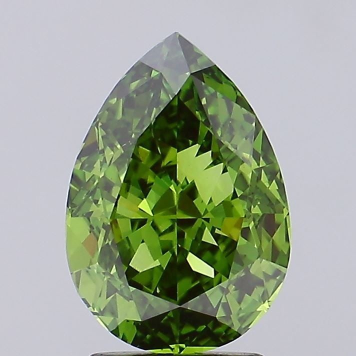 IGI Pear 3.14ct Fancy Vivid Green VVS2 - Loose Lab Diamond: IGI Pear 3.14ct Fancy Vivid Green VVS2 - Loose Lab Diamond Item Specifics: Source: This Is A Real Diamond Grown In A Lab Not Mined. Carat: 3.14 Cut: - Color: Fancy Vivid Green Clarity: VVS2 Polish: