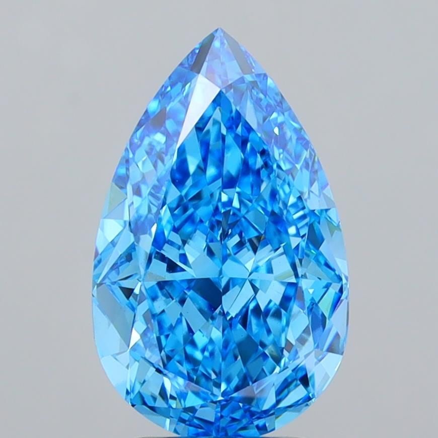 IGI Pear 4.02ct Fancy Vivid Blue VVS2 - Loose Lab Diamond: IGI Pear 4.02ct Fancy Vivid Blue VVS2 - Loose Lab Diamond Item Specifics: Source: This Is A Real Diamond Grown In A Lab Not Mined. Carat: 4.02 Cut: - Color: Fancy Vivid Blue Clarity: VVS2 Polish: EX S