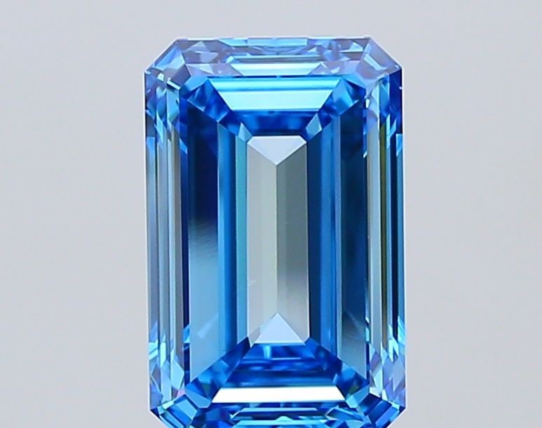 IGI Emerald 6.01ct Fancy Vivid Blue VVS2 - Loose Lab Diamond: IGI Emerald 6.01ct Fancy Vivid Blue VVS2 - Loose Lab Diamond Item Specifics: Source: This Is A Real Diamond Grown In A Lab Not Mined. Carat: 6.01 Cut: - Color: Fancy Vivid Blue Clarity: VVS2 Polish: E