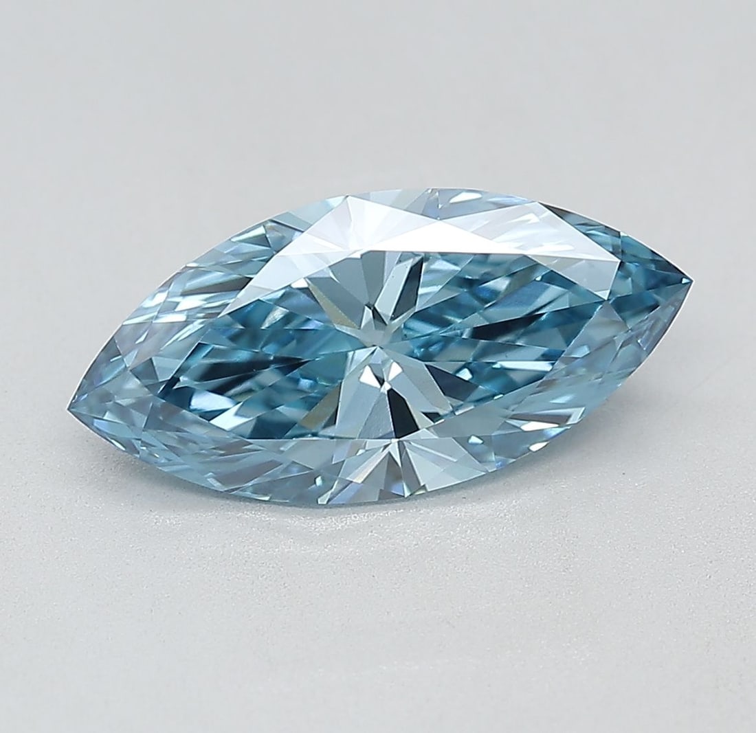 IGI Marquise 2.34ct Fancy Vivid Blue VVS2 - Loose Lab Diamond: IGI Marquise 2.34ct Fancy Vivid Blue VVS2 - Loose Lab Diamond Item Specifics: Source: This Is A Real Diamond Grown In A Lab Not Mined. Carat: 2.34 Cut: - Color: Fancy Vivid Blue Clarity: VVS2 Polish: