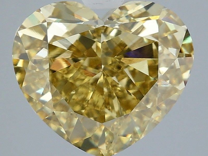IGI Heart 4.54ct Fancy Intense Yellow VVS2 - Loose Lab Diamond: IGI Heart 4.54ct Fancy Intense Yellow VVS2 - Loose Lab Diamond Item Specifics: Source: This Is A Real Diamond Grown In A Lab Not Mined. Carat: 4.54 Cut: - Color: Fancy Intense Yellow Clarity: VVS2 Pol