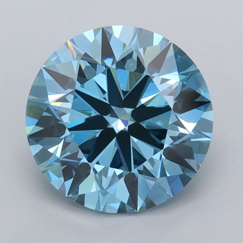 IGI Round 2.55ct Fancy Vivid Blue VVS2 - Ideal Loose Lab Diamond: IGI Round 2.55ct Fancy Vivid Blue VVS2 - Ideal Loose Lab Diamond Item Specifics: Source: This Is A Real Diamond Grown In A Lab Not Mined. Carat: 2.55 Cut: ID Color: Fancy Vivid Blue Clarity: VVS2 Poli