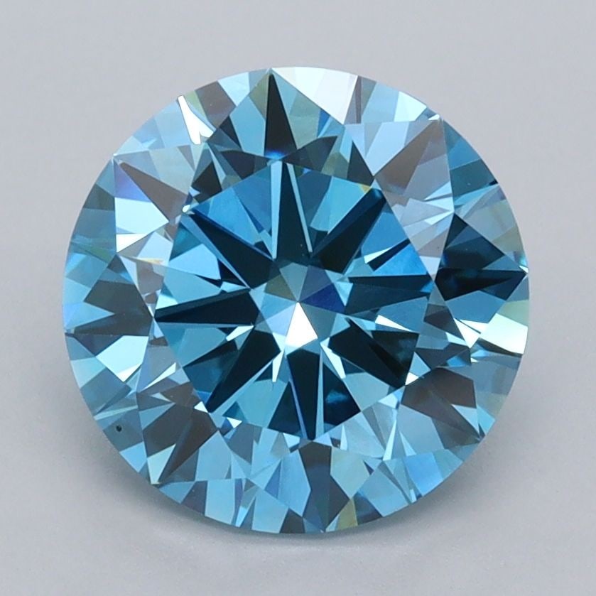 IGI Round 2.42ct Fancy Vivid Blue VVS2 - Ideal Loose Lab Diamond: IGI Round 2.42ct Fancy Vivid Blue VVS2 - Ideal Loose Lab Diamond Item Specifics: Source: This Is A Real Diamond Grown In A Lab Not Mined. Carat: 2.42 Cut: ID Color: Fancy Vivid Blue Clarity: VVS2 Poli