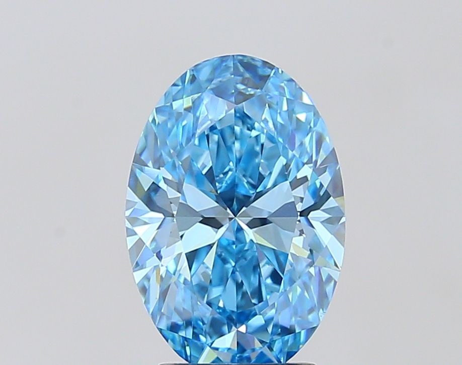 IGI Oval 3.03ct Fancy Vivid Blue VVS2 - Loose Lab Diamond: IGI Oval 3.03ct Fancy Vivid Blue VVS2 - Loose Lab Diamond Item Specifics: Source: This Is A Real Diamond Grown In A Lab Not Mined. Carat: 3.03 Cut: - Color: Fancy Vivid Blue Clarity: VVS2 Polish: EX S