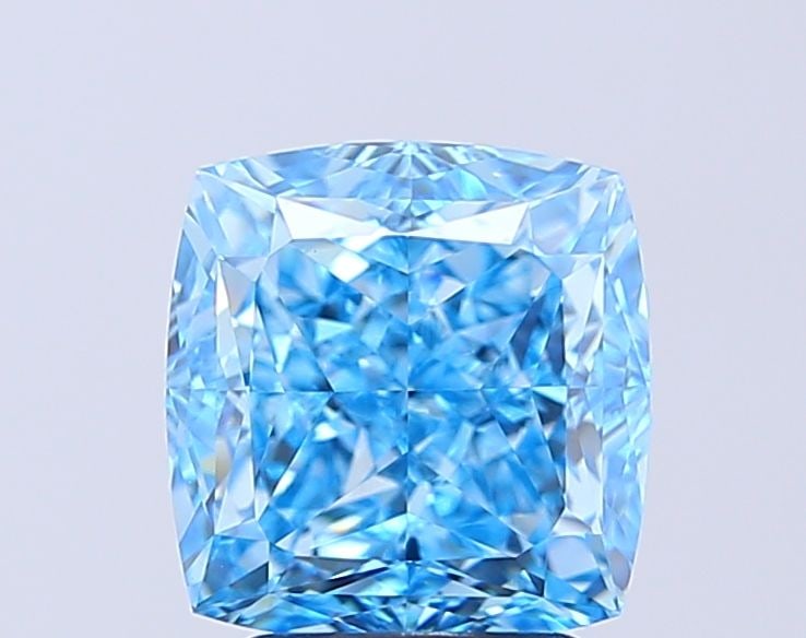 IGI Cushion Modified 3.55ct Fancy Vivid Blue VVS2 - Loose Lab Diamond: IGI Cushion Modified 3.55ct Fancy Vivid Blue VVS2 - Loose Lab Diamond Item Specifics: Source: This Is A Real Diamond Grown In A Lab Not Mined. Carat: 3.55 Cut: - Color: Fancy Vivid Blue Clarity: VVS2