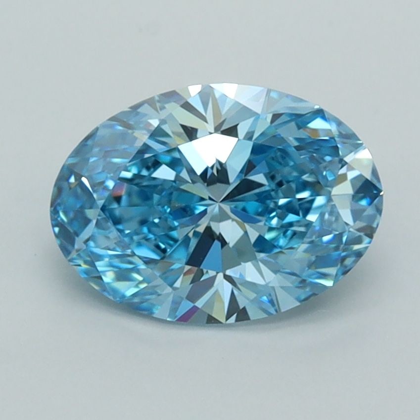 IGI Oval 1.61ct Fancy Vivid Blue VVS2 - Loose Lab Diamond: IGI Oval 1.61ct Fancy Vivid Blue VVS2 - Loose Lab Diamond Item Specifics: Source: This Is A Real Diamond Grown In A Lab Not Mined. Carat: 1.61 Cut: - Color: Fancy Vivid Blue Clarity: VVS2 Polish: EX