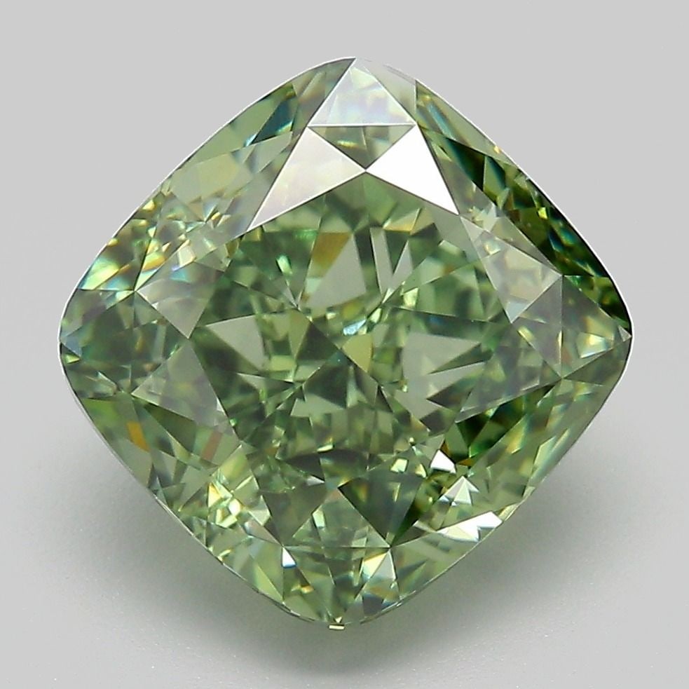 IGI Cushion Modified 5.91ct Fancy Vivid Green VVS2 - Loose Lab Diamond: IGI Cushion Modified 5.91ct Fancy Vivid Green VVS2 - Loose Lab Diamond Item Specifics: Source: This Is A Real Diamond Grown In A Lab Not Mined. Carat: 5.91 Cut: - Color: Fancy Vivid Green Clarity: VVS