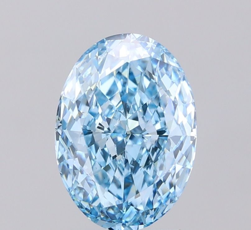 IGI Oval 2.53ct Fancy Vivid Blue VVS2 - Loose Lab Diamond: IGI Oval 2.53ct Fancy Vivid Blue VVS2 - Loose Lab Diamond Item Specifics: Source: This Is A Real Diamond Grown In A Lab Not Mined. Carat: 2.53 Cut: - Color: Fancy Vivid Blue Clarity: VVS2 Polish: EX S