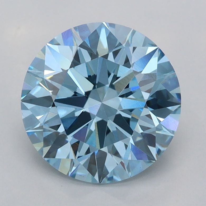 IGI Round 2.06ct Fancy Vivid Blue VVS2 - Ideal Loose Lab Diamond: IGI Round 2.06ct Fancy Vivid Blue VVS2 - Ideal Loose Lab Diamond Item Specifics: Source: This Is A Real Diamond Grown In A Lab Not Mined. Carat: 2.06 Cut: ID Color: Fancy Vivid Blue Clarity: VVS2 Poli
