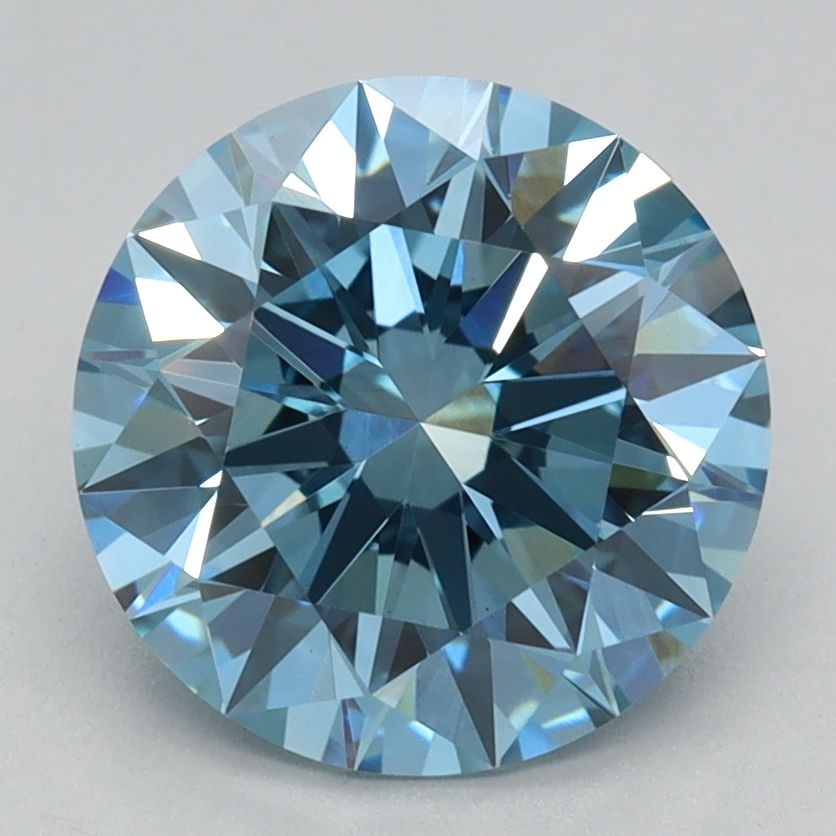 IGI Round 2.09ct Fancy Vivid Blue VVS2 - Ideal Loose Lab Diamond: IGI Round 2.09ct Fancy Vivid Blue VVS2 - Ideal Loose Lab Diamond Item Specifics: Source: This Is A Real Diamond Grown In A Lab Not Mined. Carat: 2.09 Cut: ID Color: Fancy Vivid Blue Clarity: VVS2 Poli