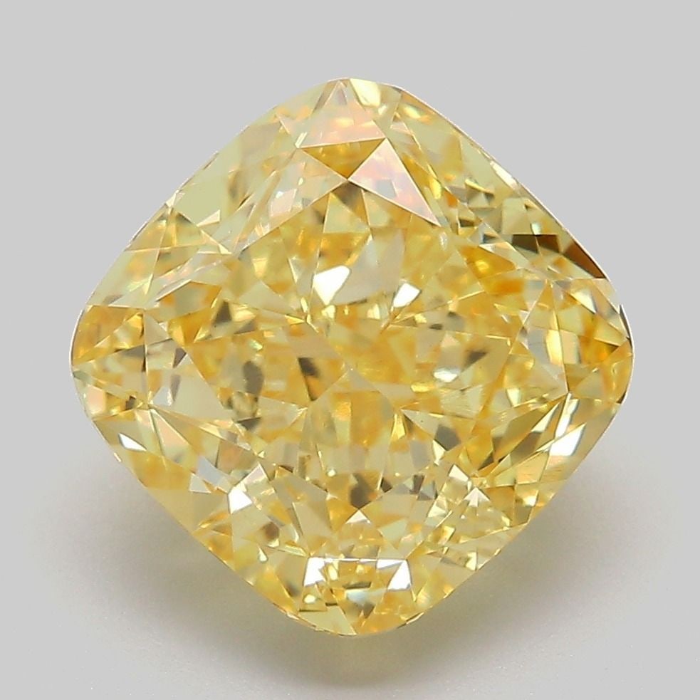 IGI Cushion Modified 5.16ct Fancy Vivid Yellow VVS2 - Loose Lab Diamond: IGI Cushion Modified 5.16ct Fancy Vivid Yellow VVS2 - Loose Lab Diamond Item Specifics: Source: This Is A Real Diamond Grown In A Lab Not Mined. Carat: 5.16 Cut: - Color: Fancy Vivid Yellow Clarity: V