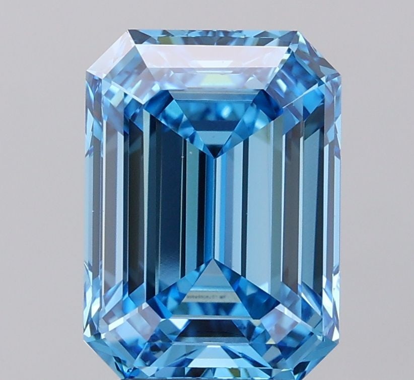 IGI Emerald 4.5ct Fancy Vivid Blue VVS2 - Loose Lab Diamond: IGI Emerald 4.5ct Fancy Vivid Blue VVS2 - Loose Lab Diamond Item Specifics: Source: This Is A Real Diamond Grown In A Lab Not Mined. Carat: 4.5 Cut: - Color: Fancy Vivid Blue Clarity: VVS2 Polish: EX 