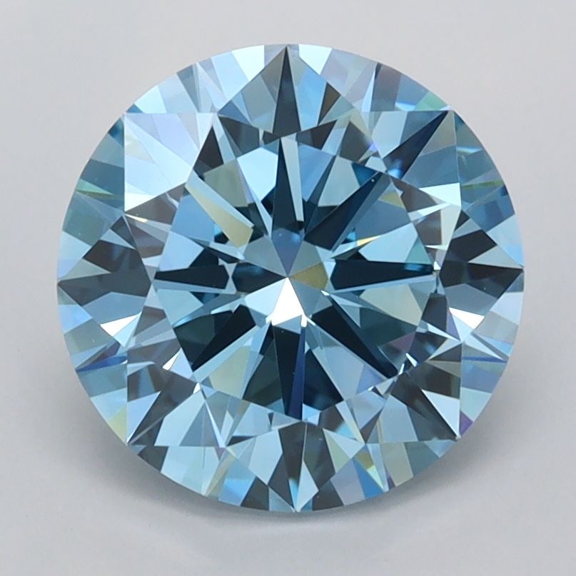 IGI Round 2.5ct Fancy Vivid Blue VVS2 - Loose Lab Diamond: IGI Round 2.5ct Fancy Vivid Blue VVS2 - Loose Lab Diamond Item Specifics: Source: This Is A Real Diamond Grown In A Lab Not Mined. Carat: 2.5 Cut: EX Color: Fancy Vivid Blue Clarity: VVS2 Polish: EX S