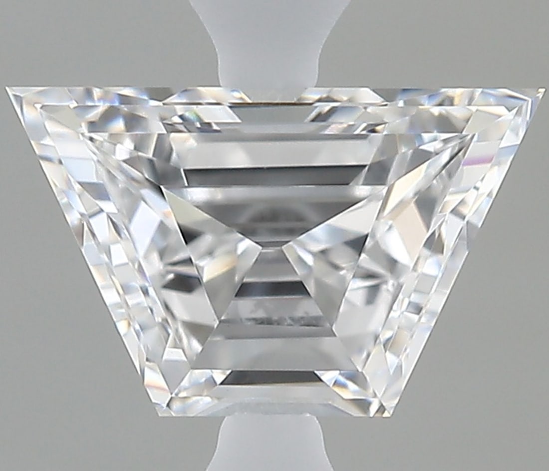 Trapezoid 0.63ct E VVS2 - Loose Lab Diamond: Trapezoid 0.63ct E VVS2 - Loose Lab Diamond Item Specifics: Source: This Is A Real Diamond Grown In A Lab Not Mined. Carat: 0.63 Cut: - Color: E Clarity: VVS2 Polish: VG Symmetry: VG Measurements: 7.1