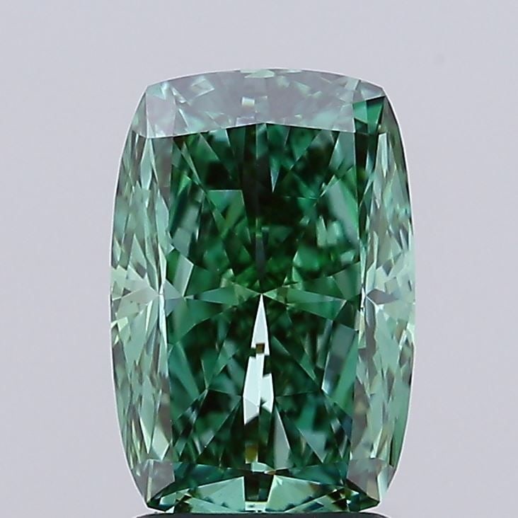 IGI Cushion Modified 2.51ct Fancy Vivid Green VVS2 - Loose Lab Diamond: IGI Cushion Modified 2.51ct Fancy Vivid Green VVS2 - Loose Lab Diamond Item Specifics: Source: This Is A Real Diamond Grown In A Lab Not Mined. Carat: 2.51 Cut: - Color: Fancy Vivid Green Clarity: VVS