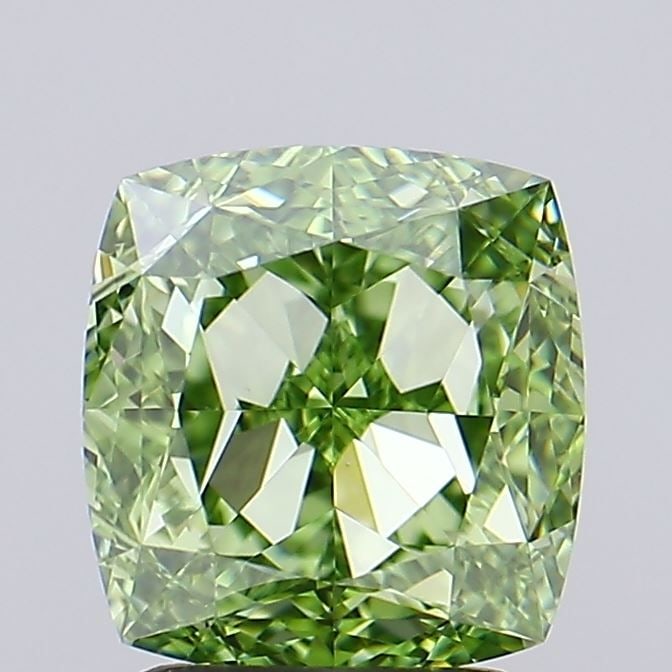 IGI Cushion Modified 2.51ct Fancy Vivid Green VVS2 - Loose Lab Diamond: IGI Cushion Modified 2.51ct Fancy Vivid Green VVS2 - Loose Lab Diamond Item Specifics: Source: This Is A Real Diamond Grown In A Lab Not Mined. Carat: 2.51 Cut: - Color: Fancy Vivid Green Clarity: VVS