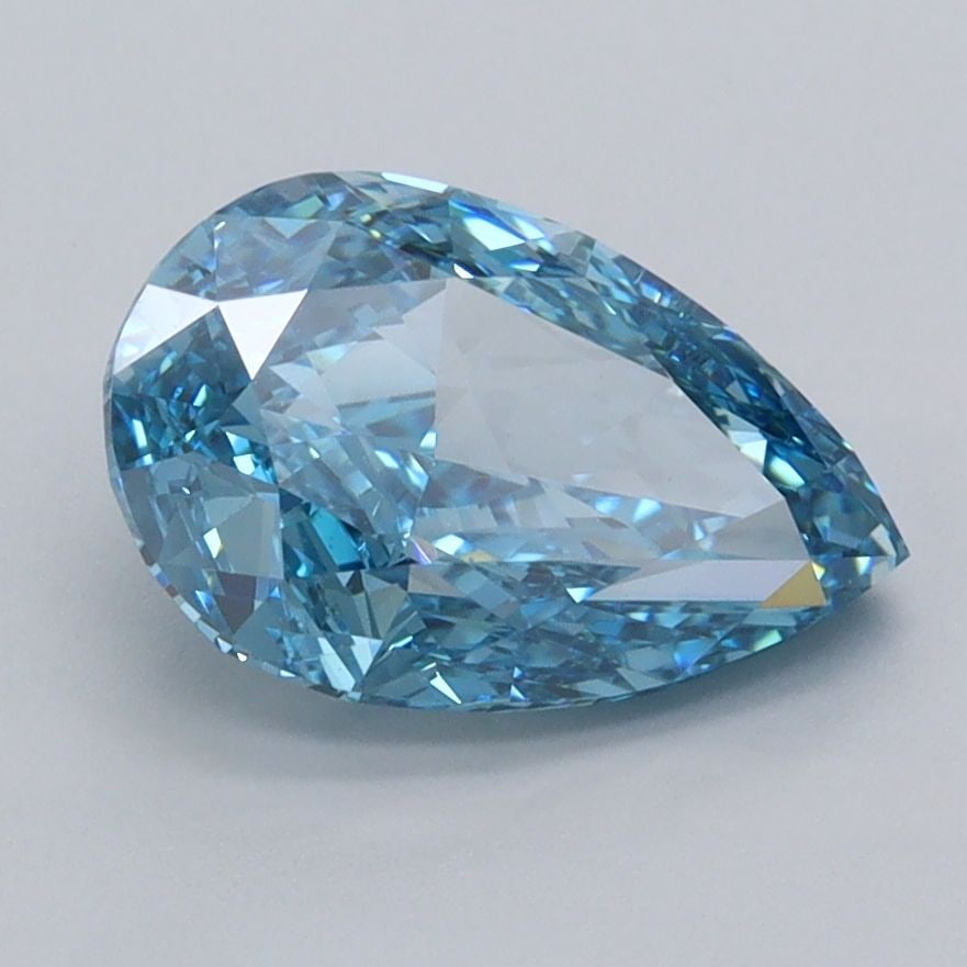 IGI Pear 2.01ct Fancy Vivid Blue VVS2 - Loose Lab Diamond: IGI Pear 2.01ct Fancy Vivid Blue VVS2 - Loose Lab Diamond Item Specifics: Source: This Is A Real Diamond Grown In A Lab Not Mined. Carat: 2.01 Cut: - Color: Fancy Vivid Blue Clarity: VVS2 Polish: EX S