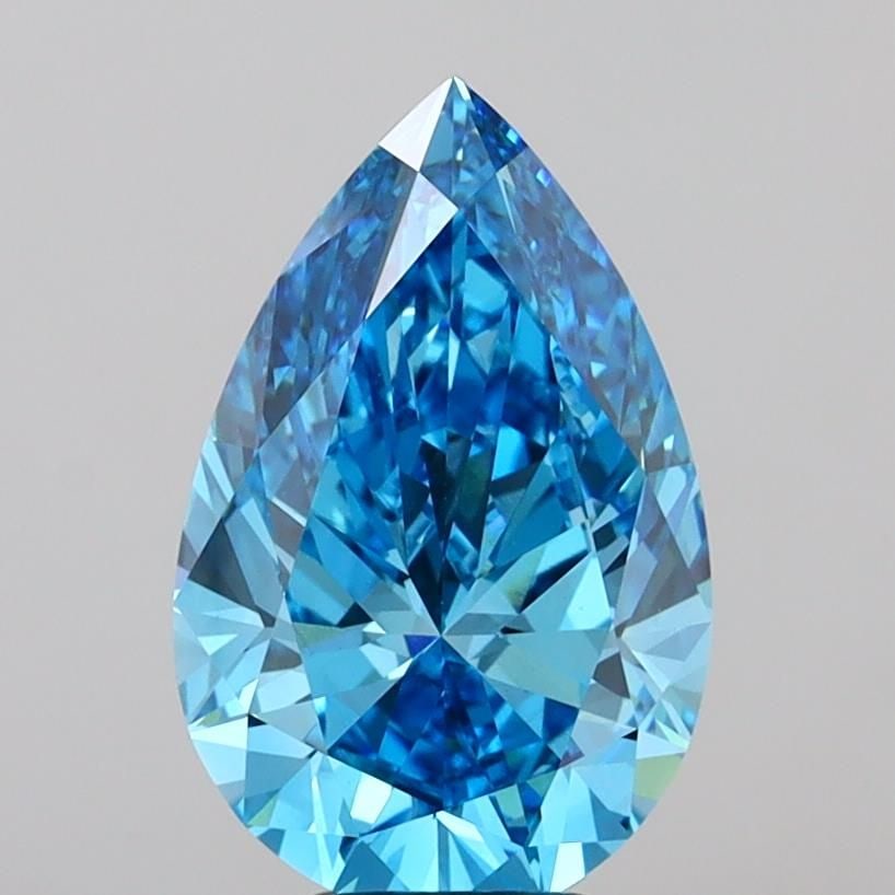 IGI Pear 6.05ct Fancy Vivid Blue VVS2 - Loose Lab Diamond: IGI Pear 6.05ct Fancy Vivid Blue VVS2 - Loose Lab Diamond Item Specifics: Source: This Is A Real Diamond Grown In A Lab Not Mined. Carat: 6.05 Cut: - Color: Fancy Vivid Blue Clarity: VVS2 Polish: EX S