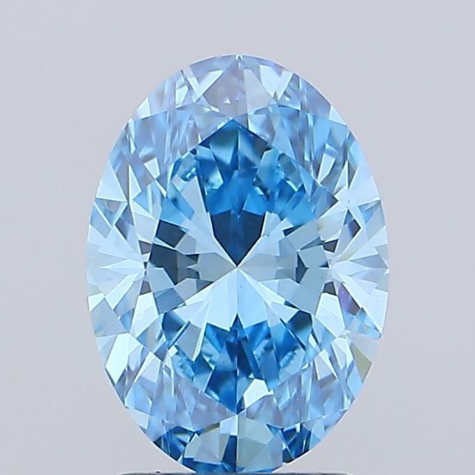 IGI Oval 2.06ct Fancy Vivid Blue VVS2 - Loose Lab Diamond: IGI Oval 2.06ct Fancy Vivid Blue VVS2 - Loose Lab Diamond Item Specifics: Source: This Is A Real Diamond Grown In A Lab Not Mined. Carat: 2.06 Cut: - Color: Fancy Vivid Blue Clarity: VVS2 Polish: EX S