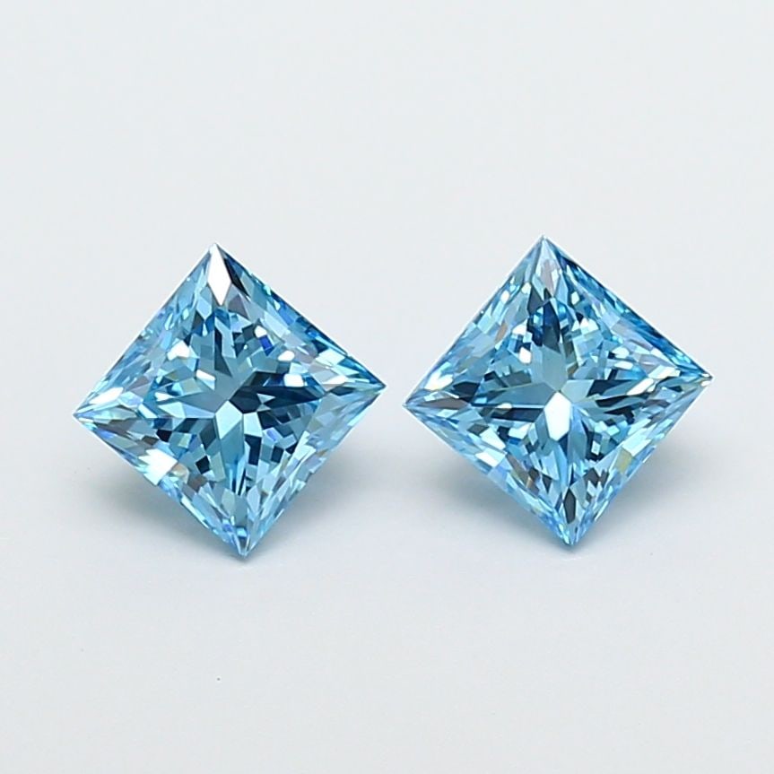 IGI Princess 1.02ct Fancy Vivid Blue VVS2 - Loose Lab Diamond: IGI Princess 1.02ct Fancy Vivid Blue VVS2 - Loose Lab Diamond Item Specifics: Source: This Is A Real Diamond Grown In A Lab Not Mined. Carat: 1.02 Cut: - Color: Fancy Vivid Blue Clarity: VVS2 Polish: 