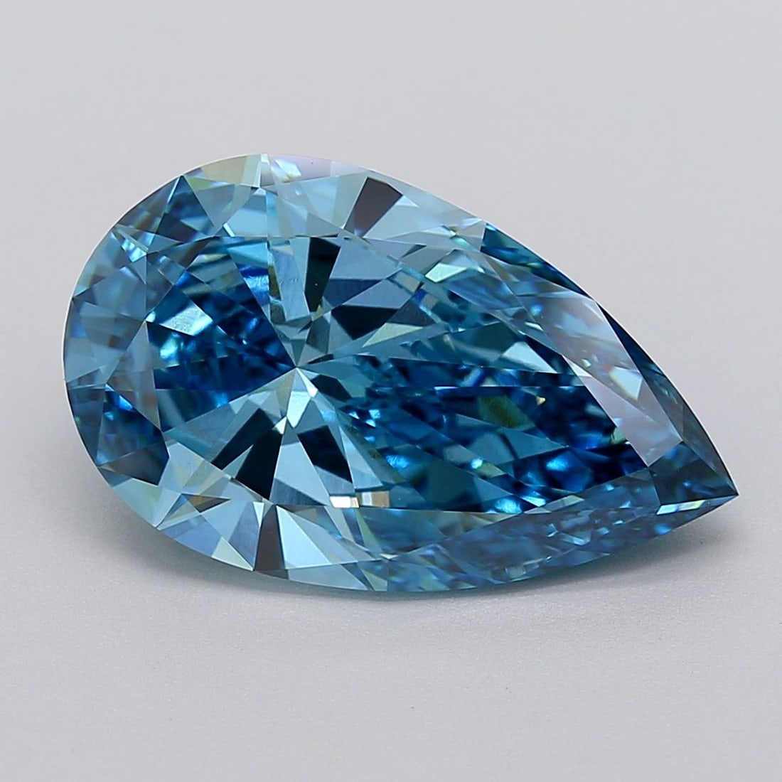 IGI Pear 8.01ct Fancy Vivid Blue VVS2 - Loose Lab Diamond: IGI Pear 8.01ct Fancy Vivid Blue VVS2 - Loose Lab Diamond Item Specifics: Source: This Is A Real Diamond Grown In A Lab Not Mined. Carat: 8.01 Cut: - Color: Fancy Vivid Blue Clarity: VVS2 Polish: EX S