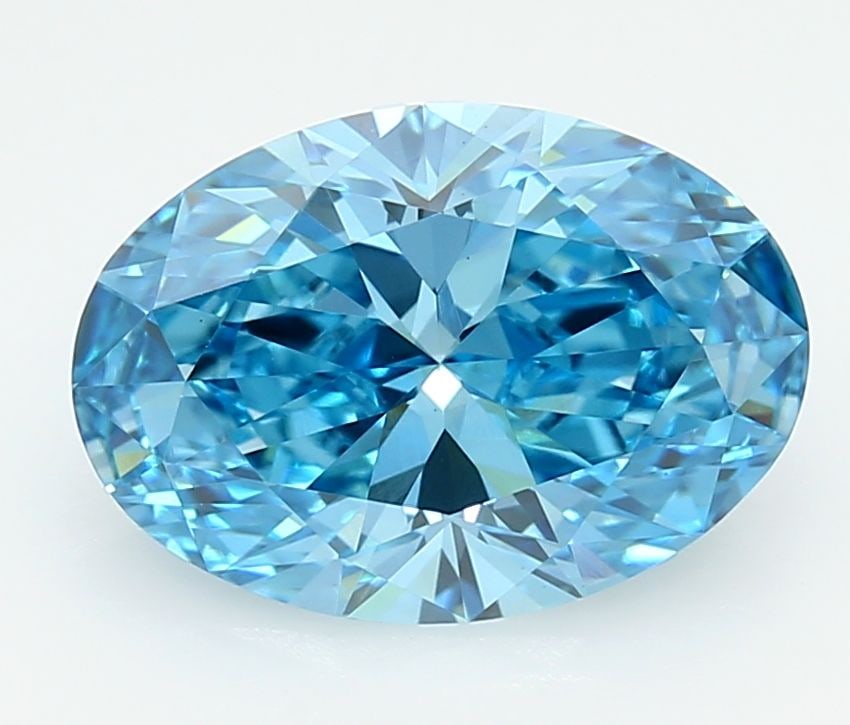 IGI Oval 3.06ct Fancy Vivid Blue VVS2 - Loose Lab Diamond: IGI Oval 3.06ct Fancy Vivid Blue VVS2 - Loose Lab Diamond Item Specifics: Source: This Is A Real Diamond Grown In A Lab Not Mined. Carat: 3.06 Cut: - Color: Fancy Vivid Blue Clarity: VVS2 Polish: EX S