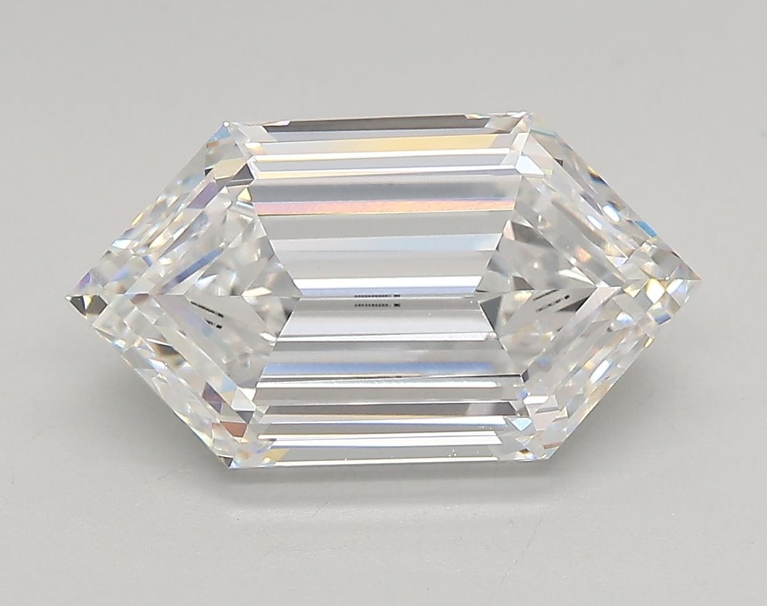 IGI Hexagonal 4.05ct D VVS2 - Loose Lab Diamond: IGI Hexagonal 4.05ct D VVS2 - Loose Lab Diamond Item Specifics: Source: This Is A Real Diamond Grown In A Lab Not Mined. Carat: 4.05 Cut: - Color: D Clarity: VVS2 Polish: EX Symmetry: EX Measurements: