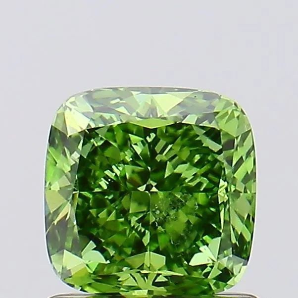 IGI Cushion Modified 1.12ct Fancy Vivid Green VVS2 - Loose Lab Diamond: IGI Cushion Modified 1.12ct Fancy Vivid Green VVS2 - Loose Lab Diamond Item Specifics: Source: This Is A Real Diamond Grown In A Lab Not Mined. Carat: 1.12 Cut: - Color: Fancy Vivid Green Clarity: VVS
