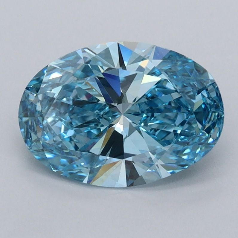 IGI Oval 1.5ct Fancy Vivid Blue VVS2 - Loose Lab Diamond: IGI Oval 1.5ct Fancy Vivid Blue VVS2 - Loose Lab Diamond Item Specifics: Source: This Is A Real Diamond Grown In A Lab Not Mined. Carat: 1.5 Cut: - Color: Fancy Vivid Blue Clarity: VVS2 Polish: EX Sym