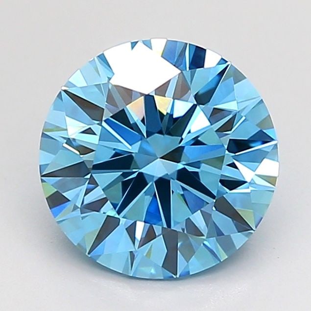 IGI Round 2.05ct Fancy Vivid Blue VVS2 - Ideal Loose Lab Diamond: IGI Round 2.05ct Fancy Vivid Blue VVS2 - Ideal Loose Lab Diamond Item Specifics: Source: This Is A Real Diamond Grown In A Lab Not Mined. Carat: 2.05 Cut: ID Color: Fancy Vivid Blue Clarity: VVS2 Poli