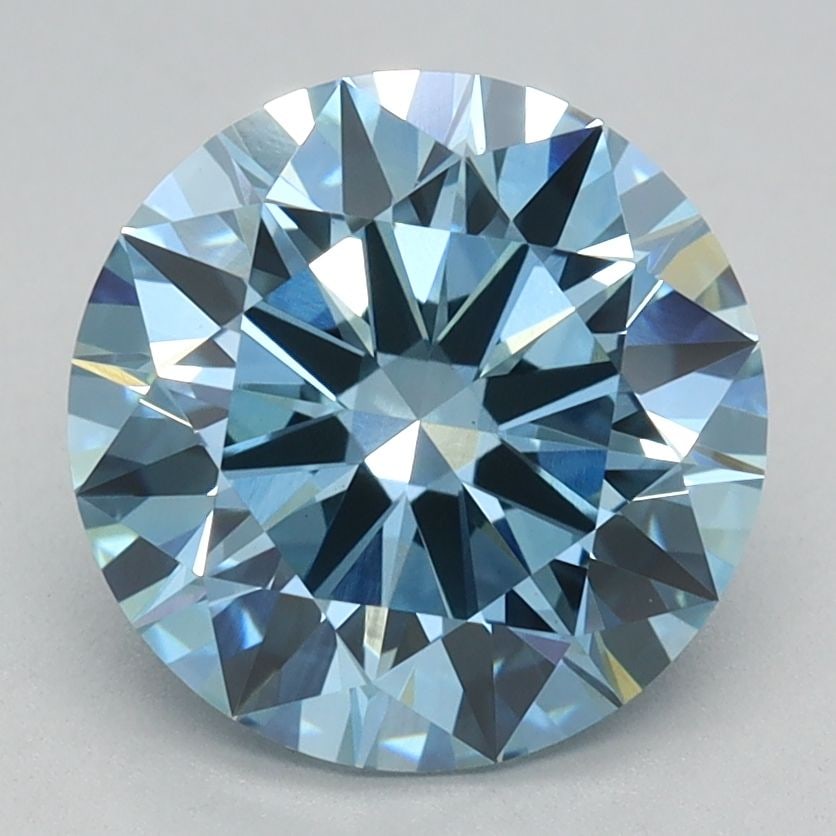 IGI Round 2.08ct Fancy Vivid Blue VVS2 - Ideal Loose Lab Diamond: IGI Round 2.08ct Fancy Vivid Blue VVS2 - Ideal Loose Lab Diamond Item Specifics: Source: This Is A Real Diamond Grown In A Lab Not Mined. Carat: 2.08 Cut: ID Color: Fancy Vivid Blue Clarity: VVS2 Poli