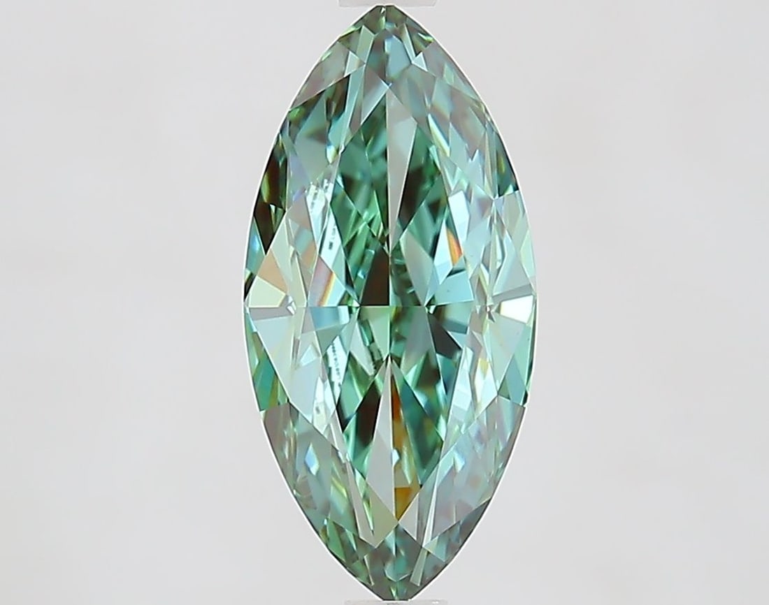 IGI Marquise 2.43ct Fancy Vivid Green VVS2 - Loose Lab Diamond: IGI Marquise 2.43ct Fancy Vivid Green VVS2 - Loose Lab Diamond Item Specifics: Source: This Is A Real Diamond Grown In A Lab Not Mined. Carat: 2.43 Cut: - Color: Fancy Vivid Green Clarity: VVS2 Polish