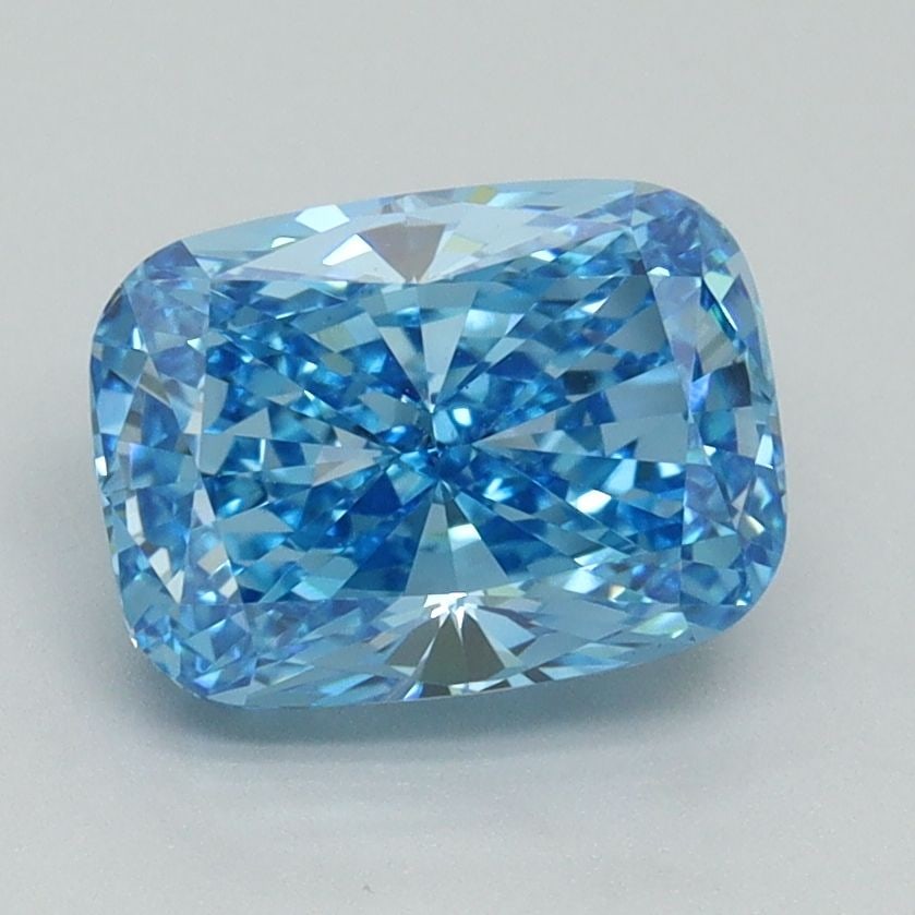 IGI Cushion Brilliant 2.01ct Fancy Vivid Blue VVS2 - Loose Lab Diamond: IGI Cushion Brilliant 2.01ct Fancy Vivid Blue VVS2 - Loose Lab Diamond Item Specifics: Source: This Is A Real Diamond Grown In A Lab Not Mined. Carat: 2.01 Cut: - Color: Fancy Vivid Blue Clarity: VVS2