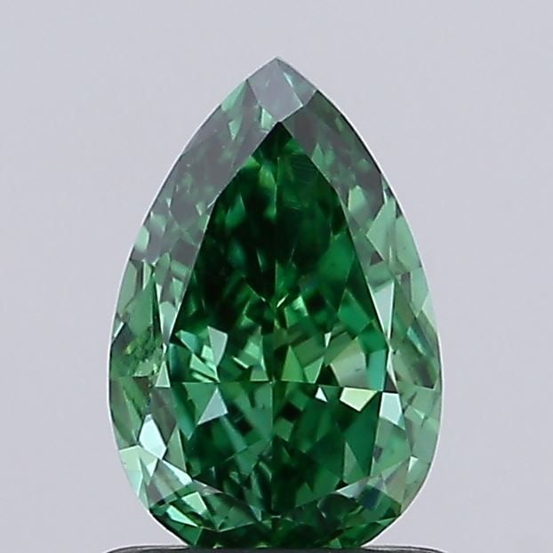 IGI Pear 1.04ct Fancy Vivid Green VVS2 - Loose Lab Diamond (1 of 1)