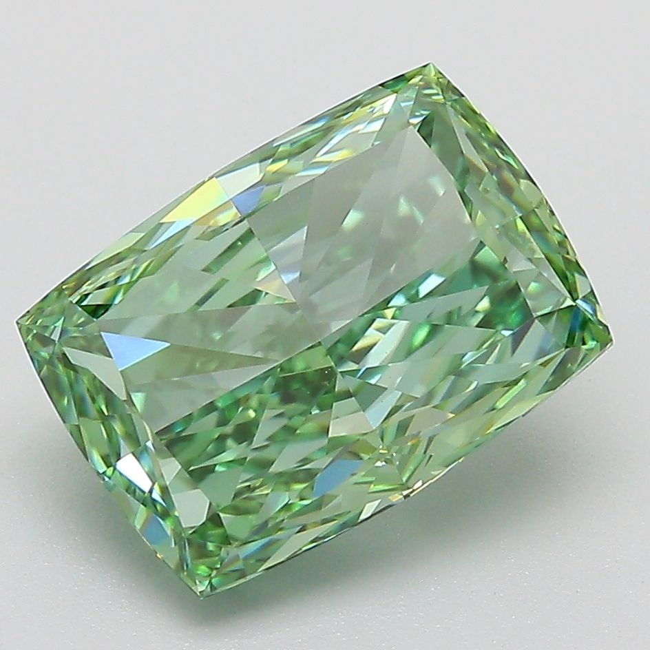 IGI Cushion Modified 4.03ct Fancy Vivid Green VVS2 - Loose Lab Diamond: IGI Cushion Modified 4.03ct Fancy Vivid Green VVS2 - Loose Lab Diamond Item Specifics: Source: This Is A Real Diamond Grown In A Lab Not Mined. Carat: 4.03 Cut: - Color: Fancy Vivid Green Clarity: VVS