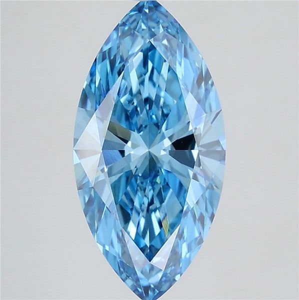 IGI Marquise 3.88ct Fancy Vivid Blue VVS2 - Loose Lab Diamond (1 of 1)