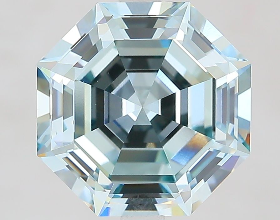 IGI Octagonal 4.3ct Fancy Greenish Blue VVS2 - Loose Lab Diamond: IGI Octagonal 4.3ct Fancy Greenish Blue VVS2 - Loose Lab Diamond Item Specifics: Source: This Is A Real Diamond Grown In A Lab Not Mined. Carat: 4.3 Cut: - Color: Fancy Greenish Blue Clarity: VVS2 Pol