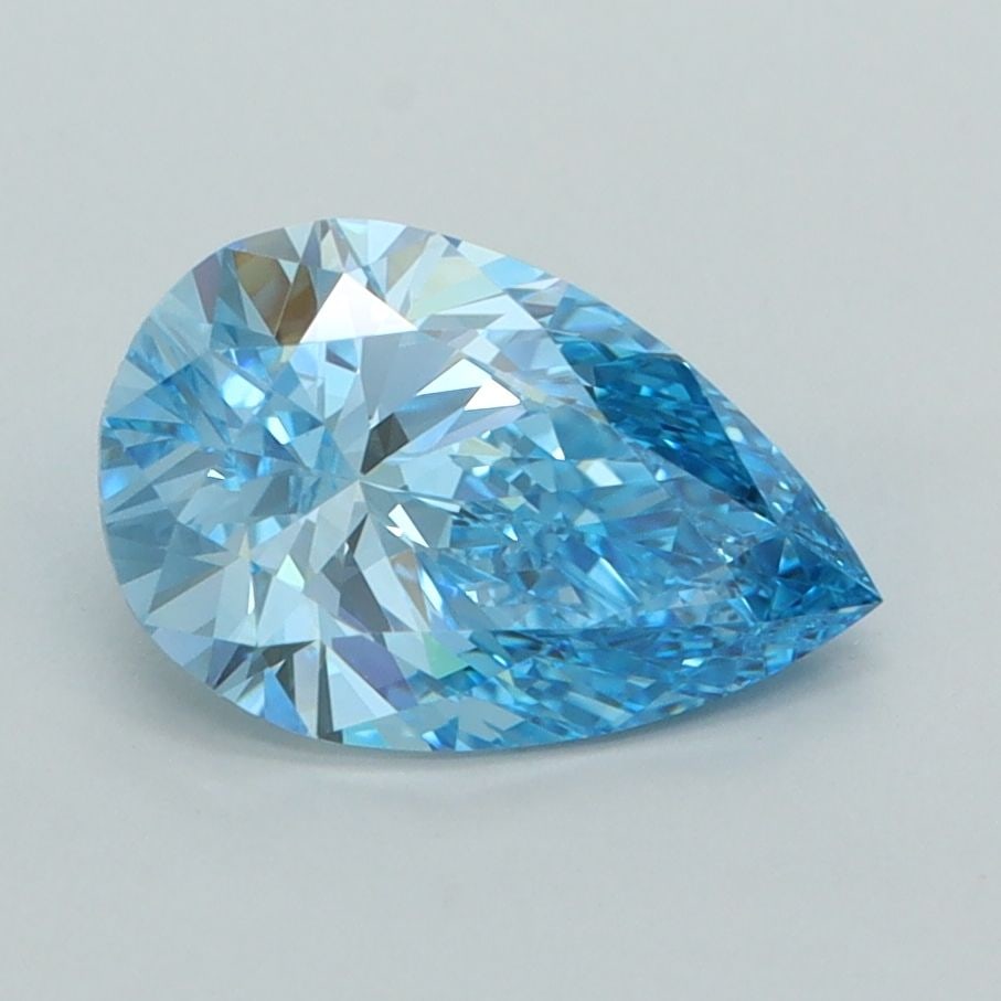IGI Pear 1.51ct Fancy Vivid Blue VVS2 - Loose Lab Diamond: IGI Pear 1.51ct Fancy Vivid Blue VVS2 - Loose Lab Diamond Item Specifics: Source: This Is A Real Diamond Grown In A Lab Not Mined. Carat: 1.51 Cut: - Color: Fancy Vivid Blue Clarity: VVS2 Polish: EX S