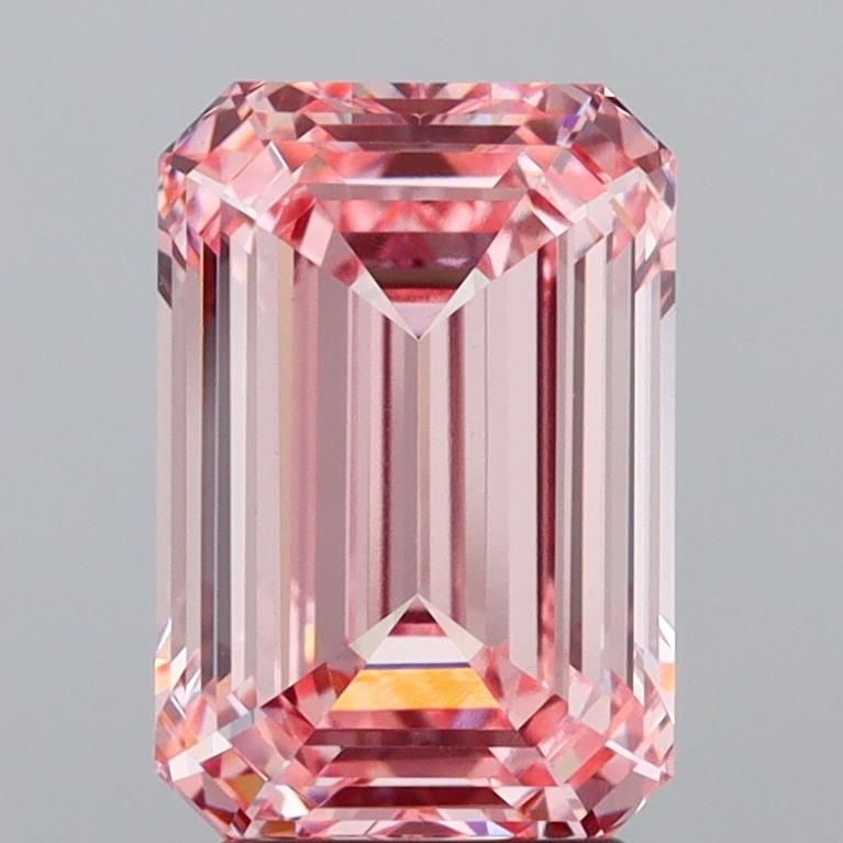 IGI Emerald 3.09ct Fancy Vivid Pink VVS2 - Loose Lab Diamond: IGI Emerald 3.09ct Fancy Vivid Pink VVS2 - Loose Lab Diamond Item Specifics: Source: This Is A Real Diamond Grown In A Lab Not Mined. Carat: 3.09 Cut: - Color: Fancy Vivid Pink Clarity: VVS2 Polish: V