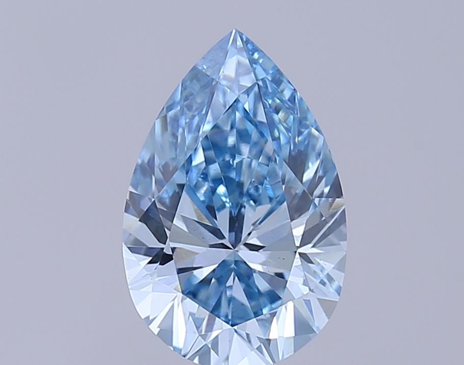 Pear 2.07ct Fancy Vivid Blue VVS2 - Loose Lab Diamond: Pear 2.07ct Fancy Vivid Blue VVS2 - Loose Lab Diamond Item Specifics: Source: This Is A Real Diamond Grown In A Lab Not Mined. Carat: 2.07 Cut: - Color: Fancy Vivid Blue Clarity: VVS2 Polish: EX Symme
