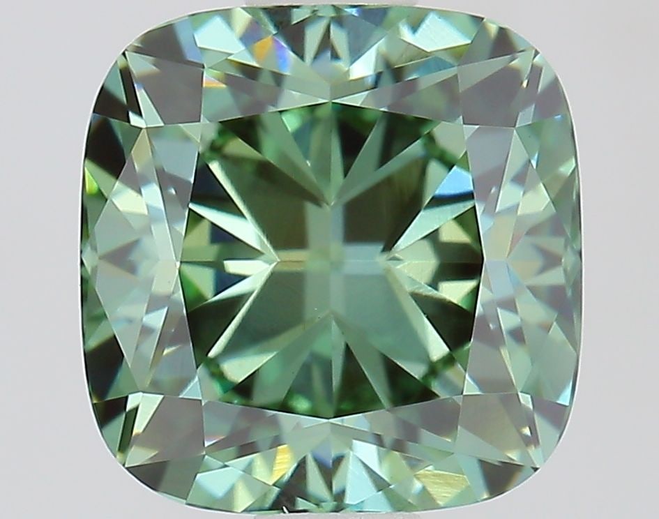 IGI Cushion Modified 1.52ct Fancy Vivid Green VVS2 - Loose Lab Diamond (1 of 1)